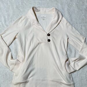 Banana Republic Cream Button-Up Sweater